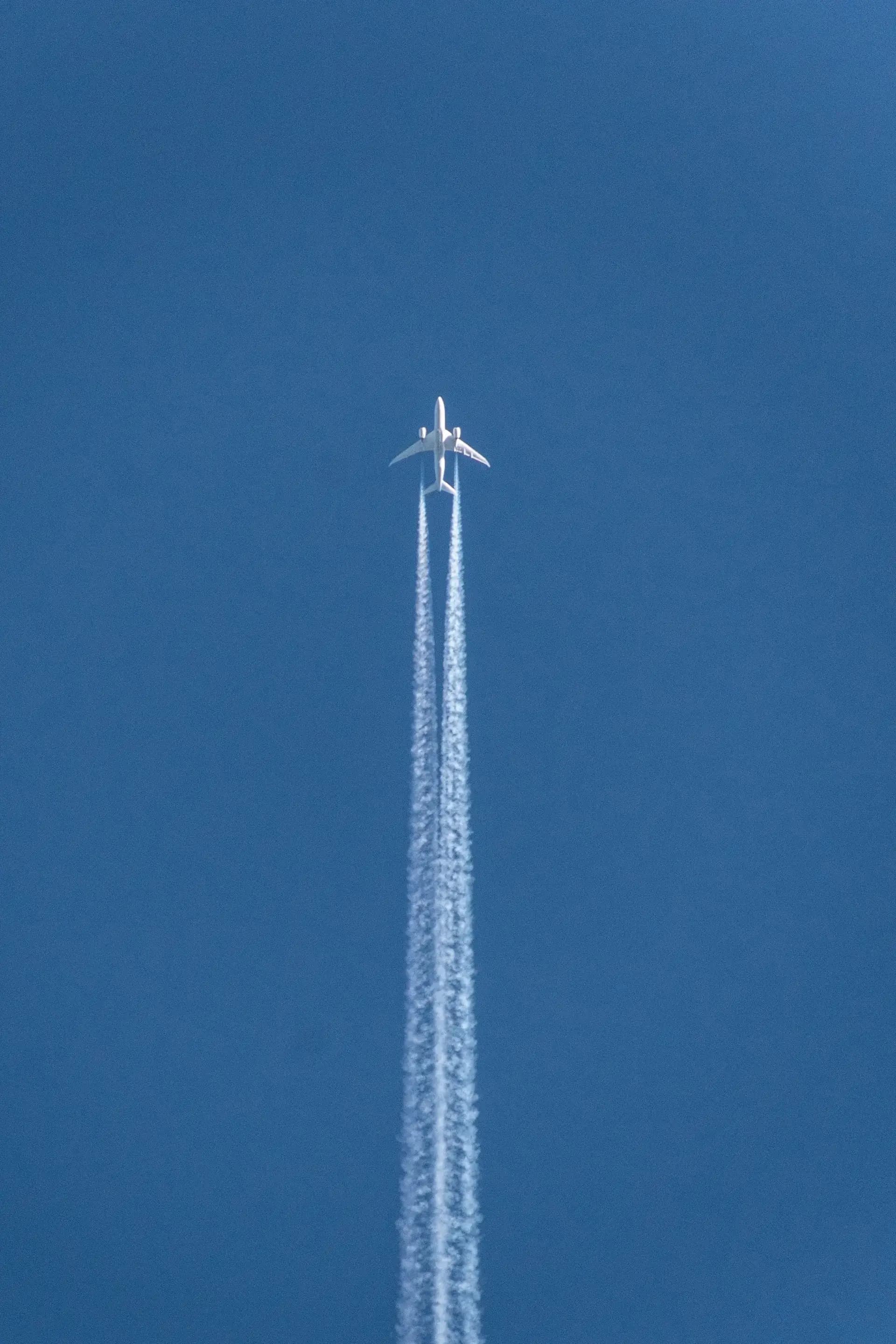 Airplane in a blue sky